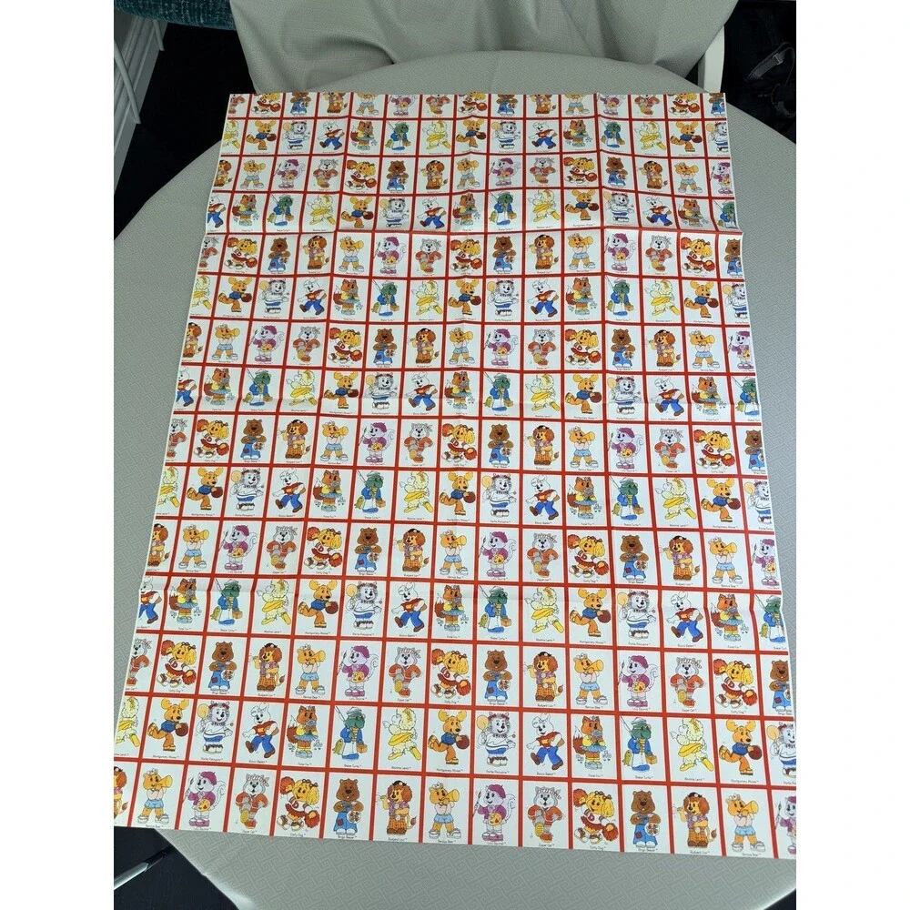 Vtg 1984 American Greetings Get Along Gang Animal Characters New Gift Wrap